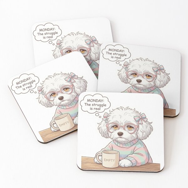 Item preview, Adorable Monday Struggle Preppy Maltipoo  designed and sold by vwagenet.