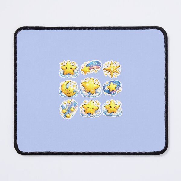 Item preview, Kawaii Aesthetic Celestial Moon & Star Cartoon Sticker Set designed and sold by Qingtian814.