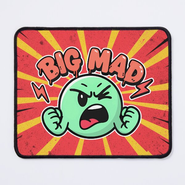 Item preview, Big Mad Angry Green Emoji Graffiti Style Cartoon designed and sold by Taridesign.