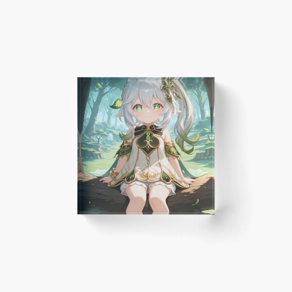 Item preview, Nahida Genshin Impact Forest Smile Chibi Anime Girl designed and sold by mildaclairmo.