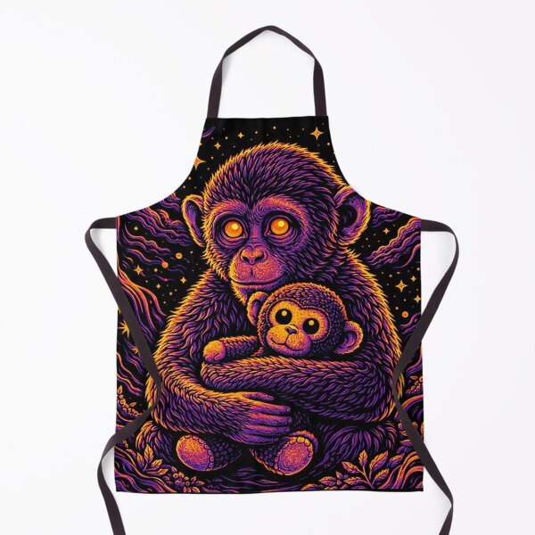 Item preview, Psychedelic Monkey with Plush – Cute and Trippy Art designed and sold by DrizzyV.