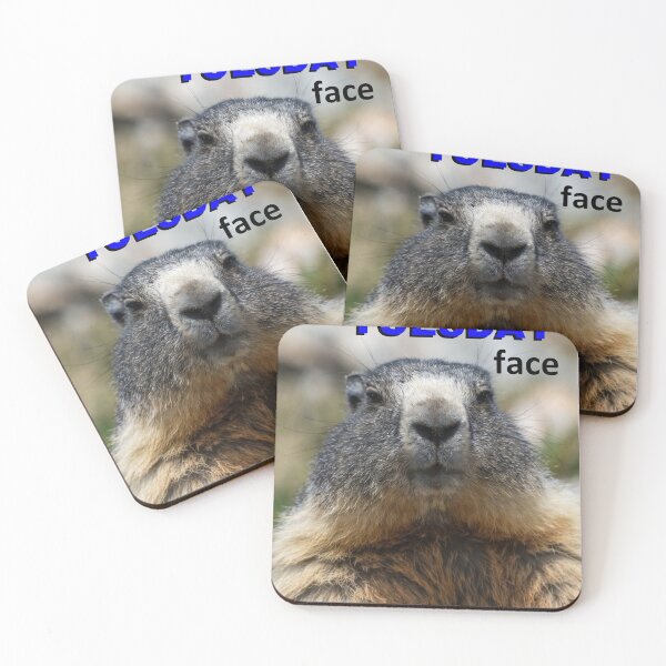 Item preview, This Is My Tuesday Face — Grumpy Marmot Funny Wildlife Meme designed and sold by AnotherMarmot.