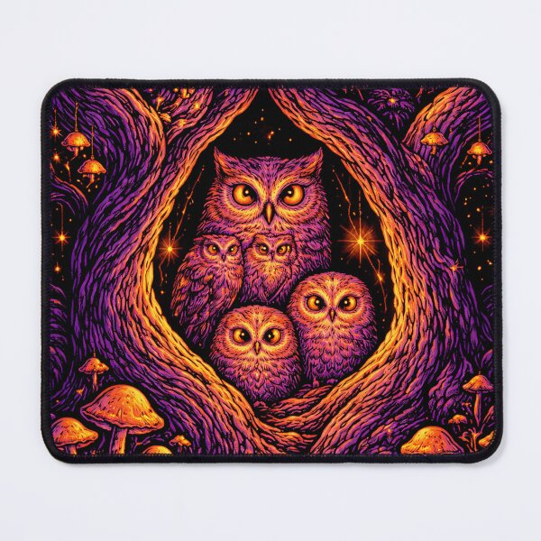 Item preview, Mystic Owl Tree – Psychedelic Night Forest Art designed and sold by DrizzyV.