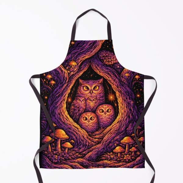 Item preview, Mystic Owl Tree – Psychedelic Night Forest Art designed and sold by DrizzyV.