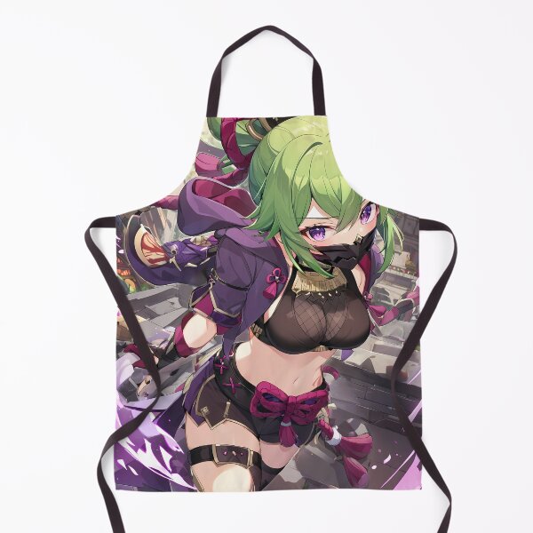 Item preview, Kuki Shinobu Genshin Impact Rooftop Parkour Purple Glow Cityscape designed and sold by mildaclairmo.