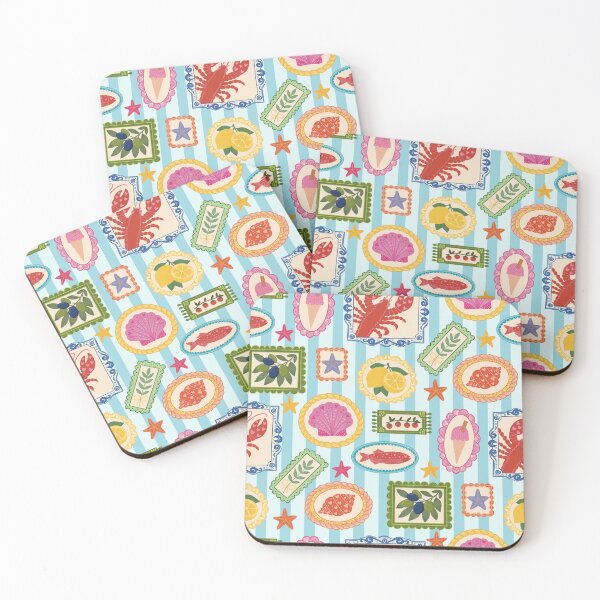 Item preview, Mediterranean food pattern  designed and sold by FatBirdie.