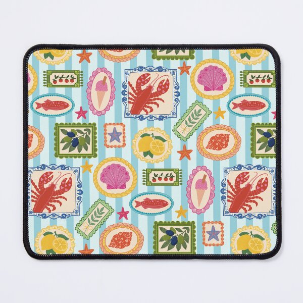 Item preview, Mediterranean food pattern  designed and sold by FatBirdie.