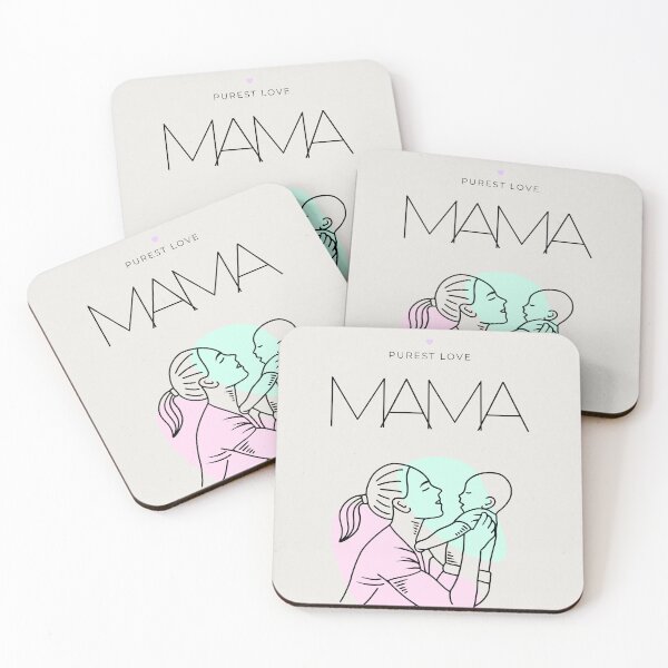 Item preview, Minimalist Mama - Mother and Baby Purest Love Line Art designed and sold by AuraLoft.