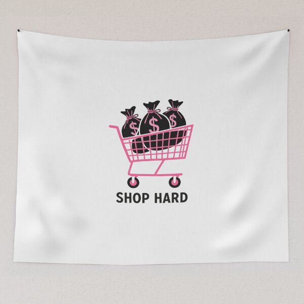 Item preview, Shop Hard Aesthetic – Pink Money Shopping Cart Design designed and sold by Aura.Creative.