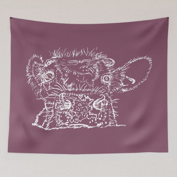 Item preview, Dairy Cow - Peekamoo - Light Lines - (#854C65) designed and sold by The Stippler Process.
