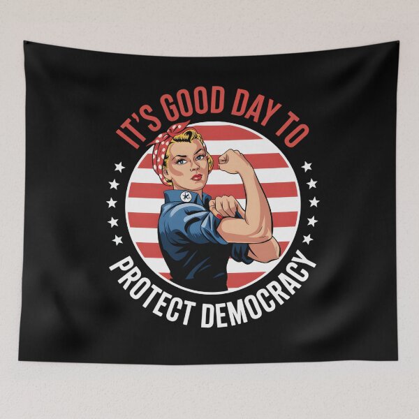 Artikelvorschau, Politische Shirts, „Demokratie schützen“-Shirt, Frauenrechts-Shirt, Politisches Shirt, Demokratisches Shirt für Frauen, Anti-Trump-Shirt, Antifaschismus entworfen und verkauft von THREE LITTLE BEANS.