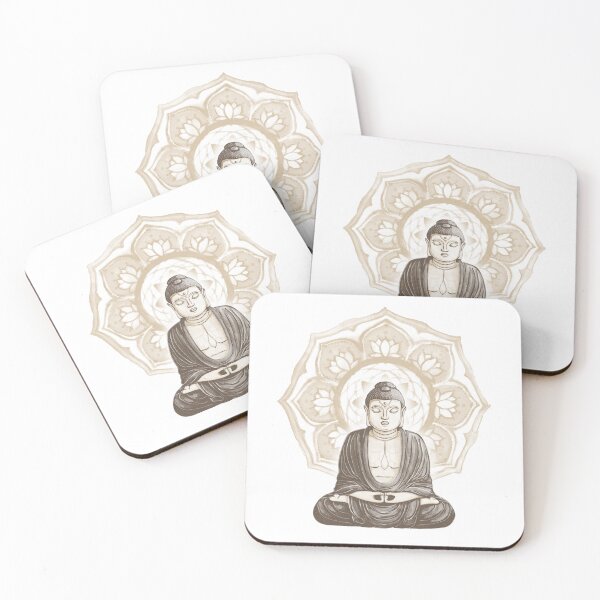 Item preview, Buddha Padma Watercolor - Fawn Earth Earth - Fawn Halo designed and sold by Irene Estelle.