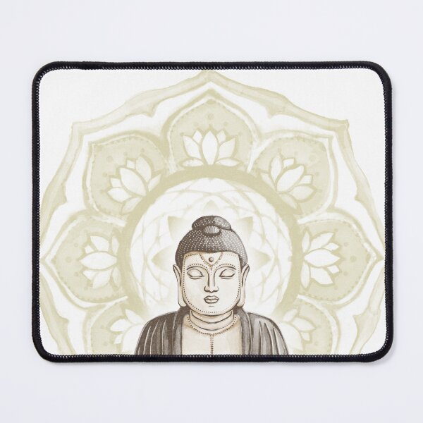 Item preview, Buddha Padma Watercolor - Fawn Earth Earth - Gold Halo designed and sold by Irene Estelle.