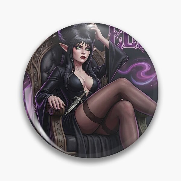 Item preview, Elfyra the Bloodelf Warlock Throne - Original Dark Fantasy AI Art designed and sold by InspirAI.