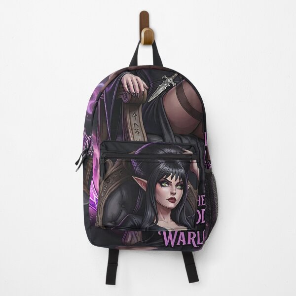 Item preview, Elfyra the Bloodelf Warlock Throne - Original Dark Fantasy AI Art designed and sold by InspirAI.