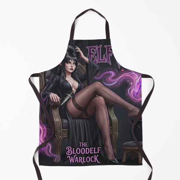 Item preview, Elfyra the Bloodelf Warlock Throne - Original Dark Fantasy AI Art designed and sold by InspirAI.