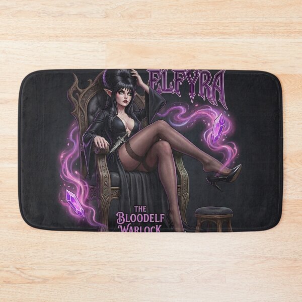 Item preview, Elfyra the Bloodelf Warlock Throne - Original Dark Fantasy AI Art designed and sold by InspirAI.