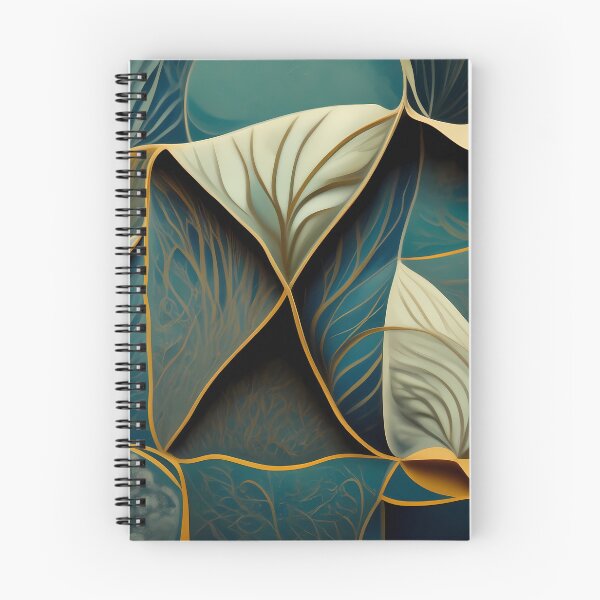 Artikelvorschau, Abstract Teal Gold Leaf Pattern Art entworfen und verkauft von VAGABOND12.