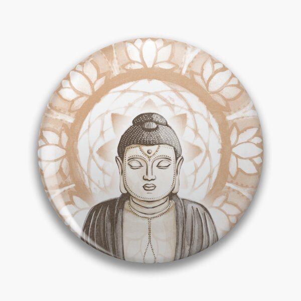 Item preview, Buddha Padma Watercolor - Fawn Earth Earth - Rust Halo designed and sold by Irene Estelle.