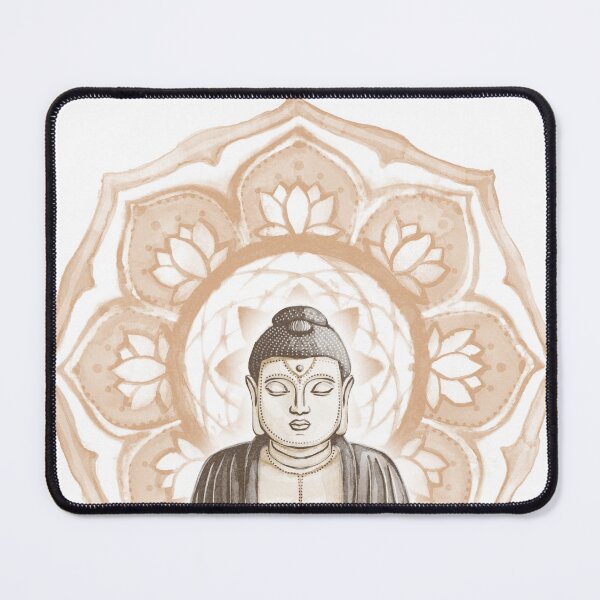 Item preview, Buddha Padma Watercolor - Fawn Earth Earth - Rust Halo designed and sold by Irene Estelle.