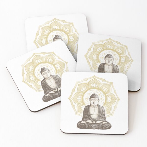 Item preview, Buddha Padma Watercolor - Fawn Earth Earth - Saffron Halo designed and sold by Irene Estelle.