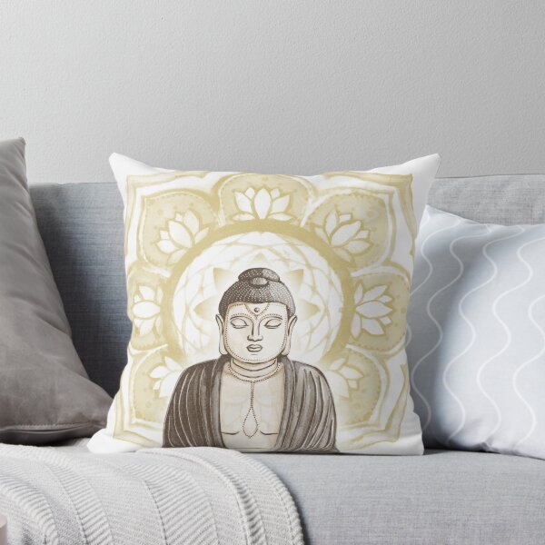 Item preview, Buddha Padma Watercolor - Fawn Earth Earth - Saffron Halo designed and sold by Irene Estelle.