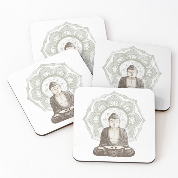 Item preview, Buddha Padma Watercolor - Fawn Earth Earth - Sage Halo designed and sold by Irene Estelle.