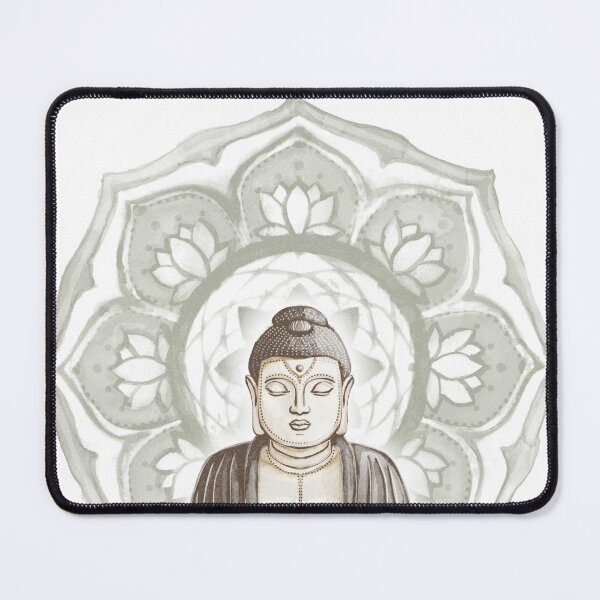 Item preview, Buddha Padma Watercolor - Fawn Earth Earth - Sage Halo designed and sold by Irene Estelle.