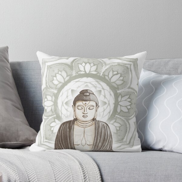 Item preview, Buddha Padma Watercolor - Fawn Earth Earth - Sage Halo designed and sold by Irene Estelle.
