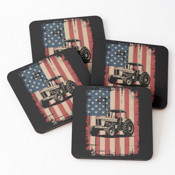 Item preview, Tractor American Flag Farming Vehicles Cars Vintage Patriotic T-Shirt, Tractors Lovers, Farmer Gifts, Farm Dad Adult, Kids, Youth, Toddler designed and sold by THREE LITTLE BEANS.