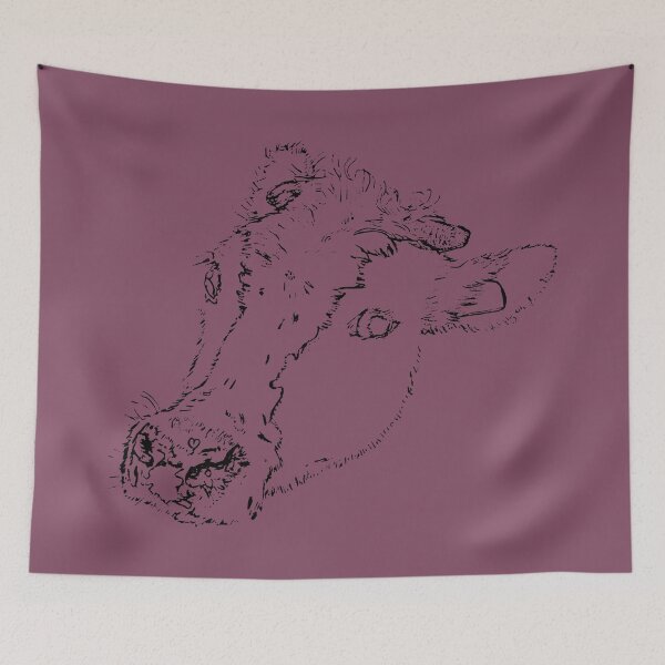 Item preview, Dairy Cow - Side Eye - (#854C65) designed and sold by The Stippler Process.