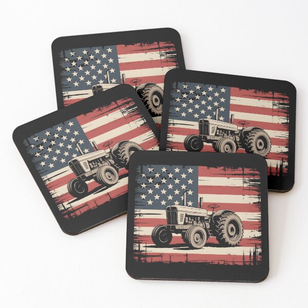 Item preview, Tractor American Flag Farming Vehicles Cars Vintage Patriotic T-Shirt, Tractors Lovers, Farmer Gifts, Farm Dad Adult, Kids, Youth, Toddler designed and sold by THREE LITTLE BEANS.