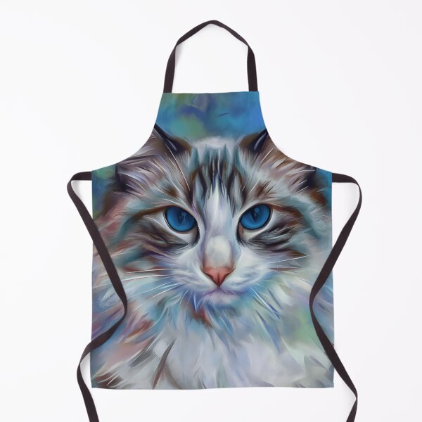 Item preview, Elegant Blue-Eyed Cat - Regal Ragdoll (Square Version) designed and sold by studiobprints.