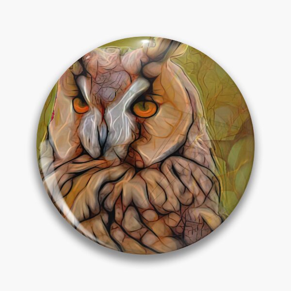 Item preview, Colorful Owl Artwork - Who Me - Wildlife Bird Art (Square Version) designed and sold by studiobprints.