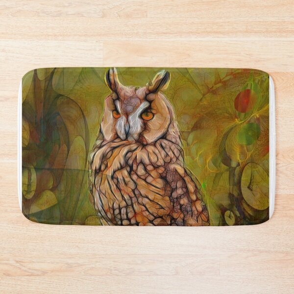 Item preview, Colorful Owl Artwork - Who Me - Wildlife Bird Art (Square Version) designed and sold by studiobprints.