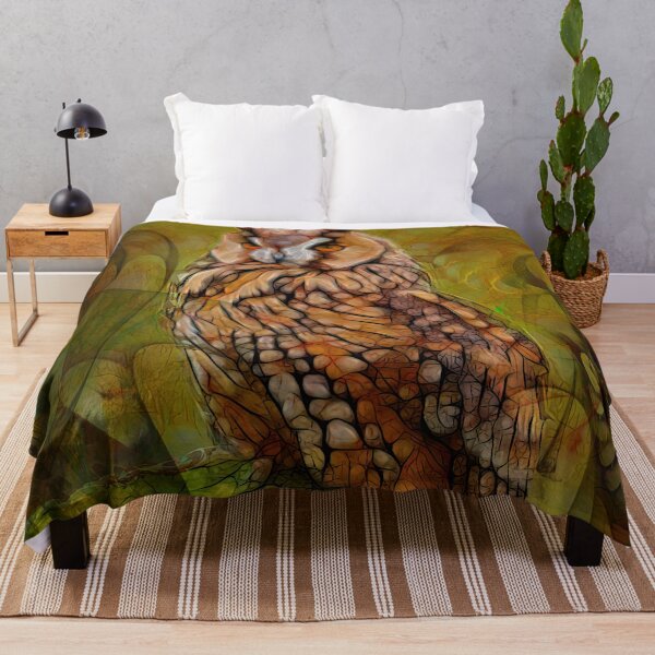Item preview, Colorful Owl Artwork - Who Me - Wildlife Bird Art (Square Version) designed and sold by studiobprints.