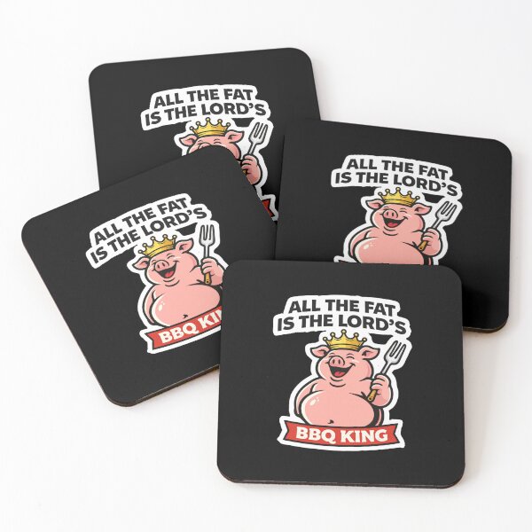Item preview, All The Fat Is The Lord’s BBQ King Shirt Funny Pig Grill Master BBQ Lover Gift designed and sold by VibeOffline Studio.