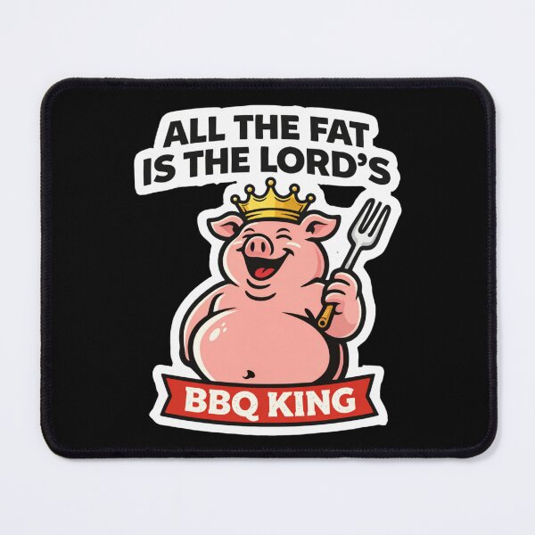Item preview, All The Fat Is The Lord’s BBQ King Shirt Funny Pig Grill Master BBQ Lover Gift designed and sold by VibeOffline Studio.