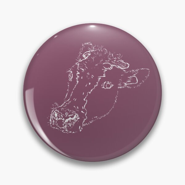 Item preview, Dairy Cow - Side Eye - Light Lines - (#854C65) designed and sold by The Stippler Process.