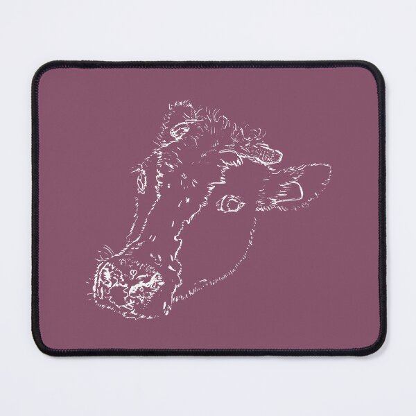 Item preview, Dairy Cow - Side Eye - Light Lines - (#854C65) designed and sold by The Stippler Process.