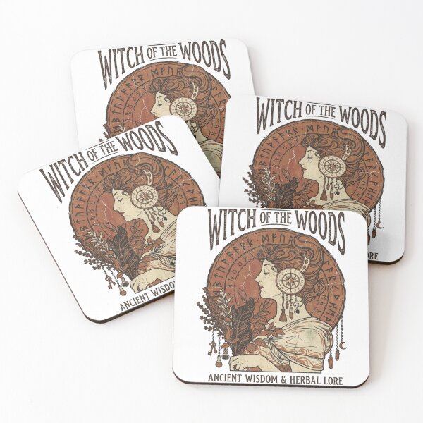 Item preview, Witch of the Woods | Art Nouveau Herbalist & Ancient Rune Lore designed and sold by The Archive Alchemist.