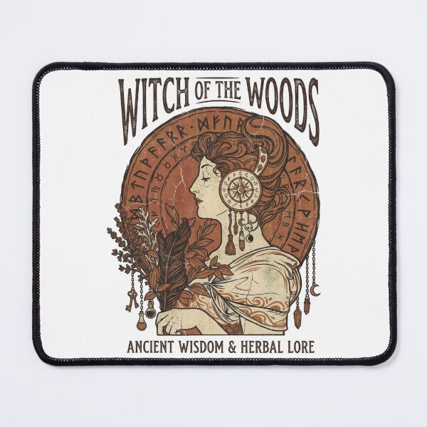 Item preview, Witch of the Woods | Art Nouveau Herbalist & Ancient Rune Lore designed and sold by The Archive Alchemist.