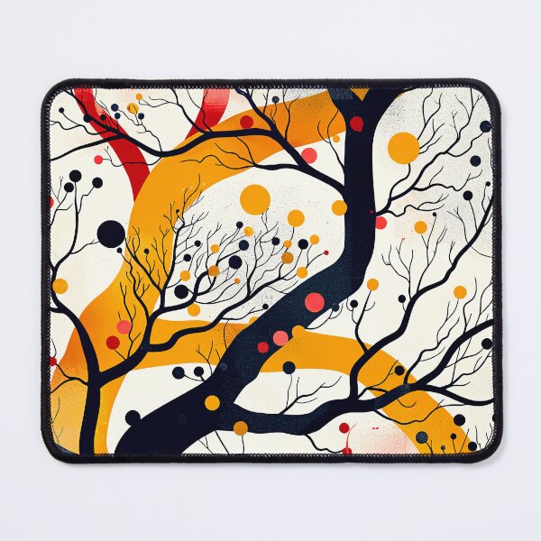 Item preview, Asian-Inspired Abstract Tree In Golden And Red  designed and sold by DEC02.