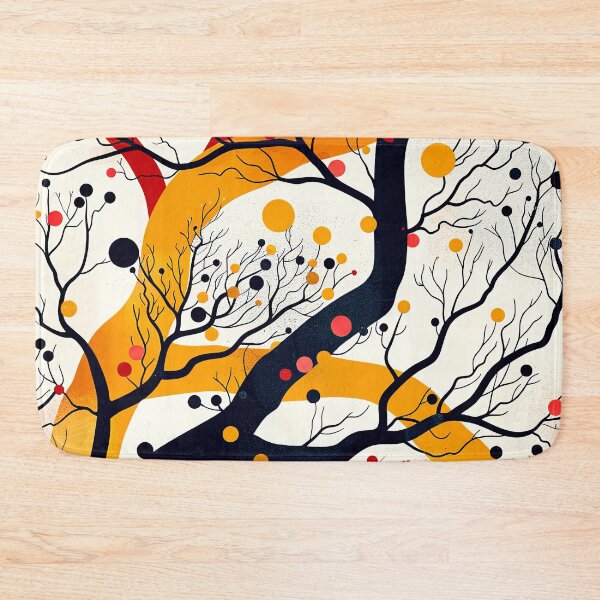 Item preview, Asian-Inspired Abstract Tree In Golden And Red  designed and sold by DEC02.