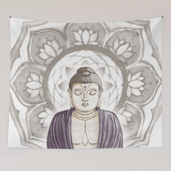 Item preview, Buddha Padma Watercolor - Fawn Earth Fig - Earth Halo designed and sold by Irene Estelle.