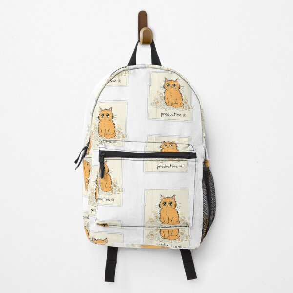 Item preview, Productive Anxious Cat Wobbly Sketch Funny Overwhelmed designed and sold by LONE SPIRIT CO..