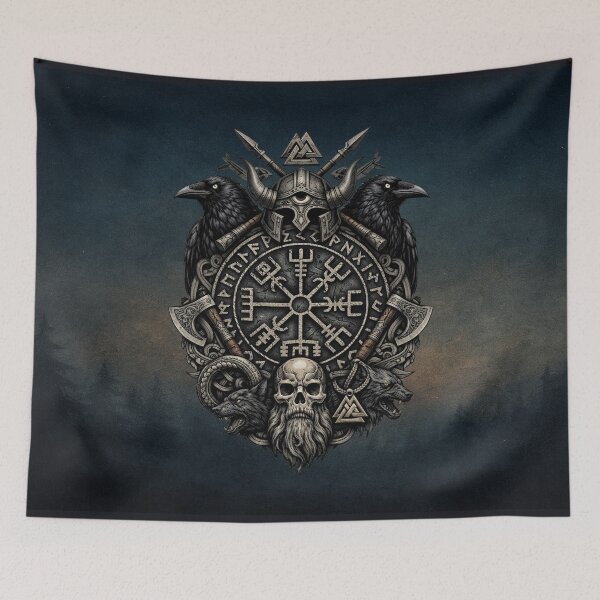 Item preview, Odin’s Compass with Ravens — Norse Protection Sigil designed and sold by MysticOzzy.