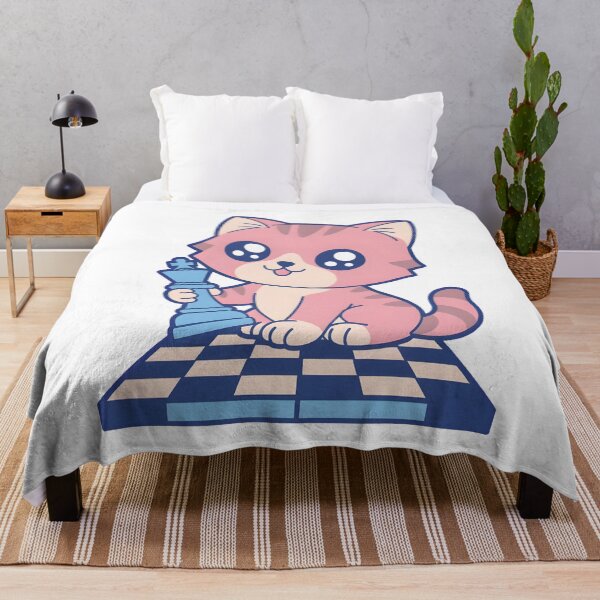 Item preview, Cute Pink Chess Cat Kawaii Kitten Design designed and sold by ArdjaN_PL.