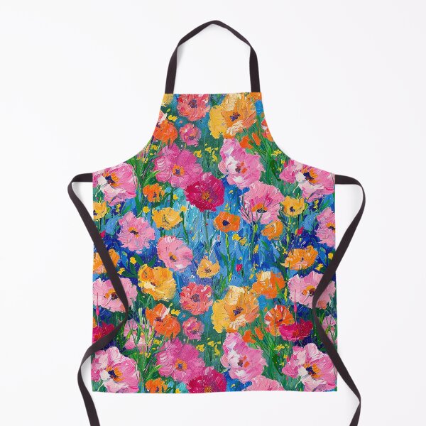 Item preview, Monet-Style Pink And Yellow Flowers On Blue designed and sold by DEC02.