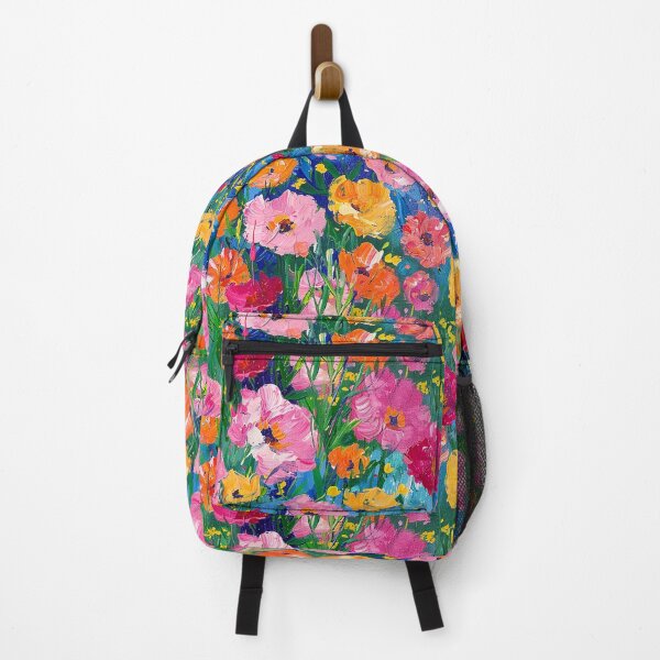 Item preview, Monet-Style Pink And Yellow Flowers On Blue designed and sold by DEC02.